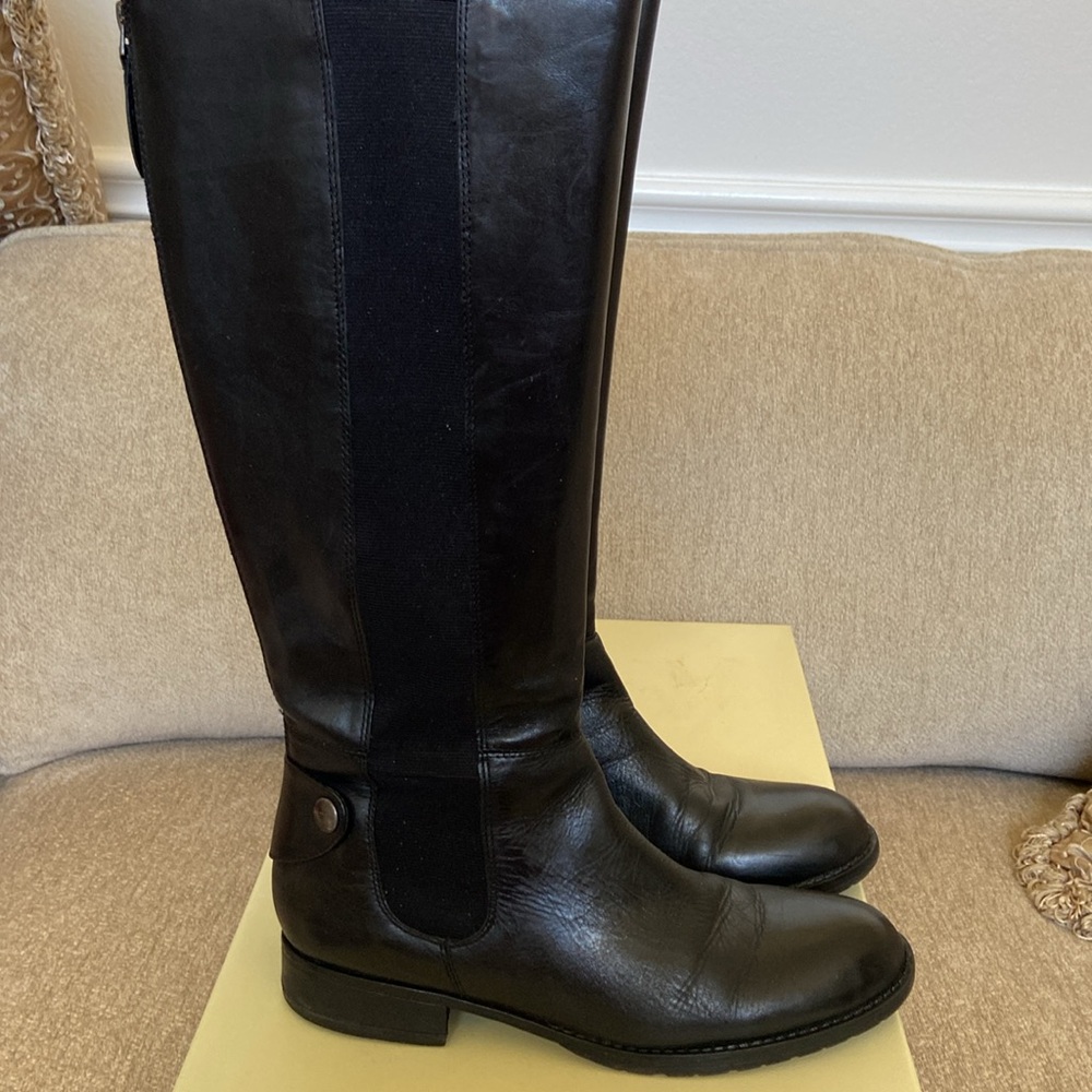 EUC Franco Sarto L-Tahini Black Riding Boots, 10M - Picture 4 of 9